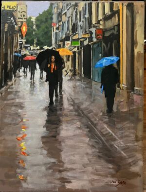 Rainy street, Aix 18x24